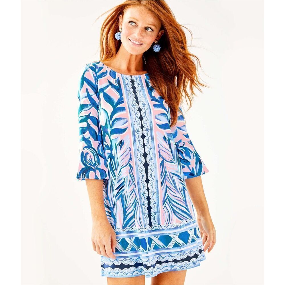 Lilly Pulitzer Ophelia Shift Dress Floral Stretch Size S